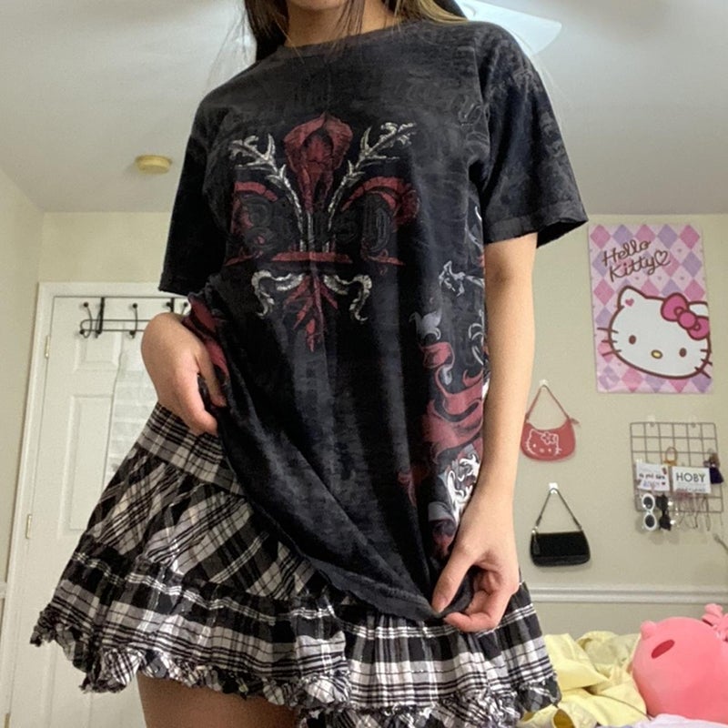 2023 Europe and America Explosions ins Fashion Brand Ladies Printed Loose Casual T-shirt - Image 1