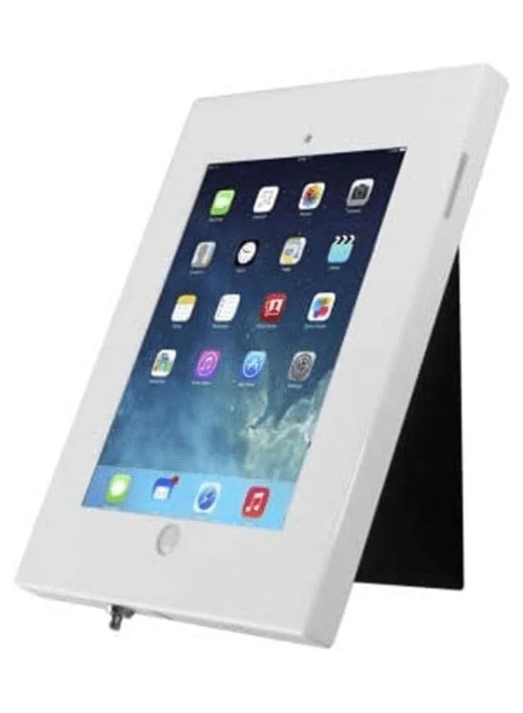 Skilltech Anti-Theft Tablet Mount for Tablet – Lockable Security Enclosure, Adjustable Desk/Wall Mount, White - SH120-06AL. - Image 1