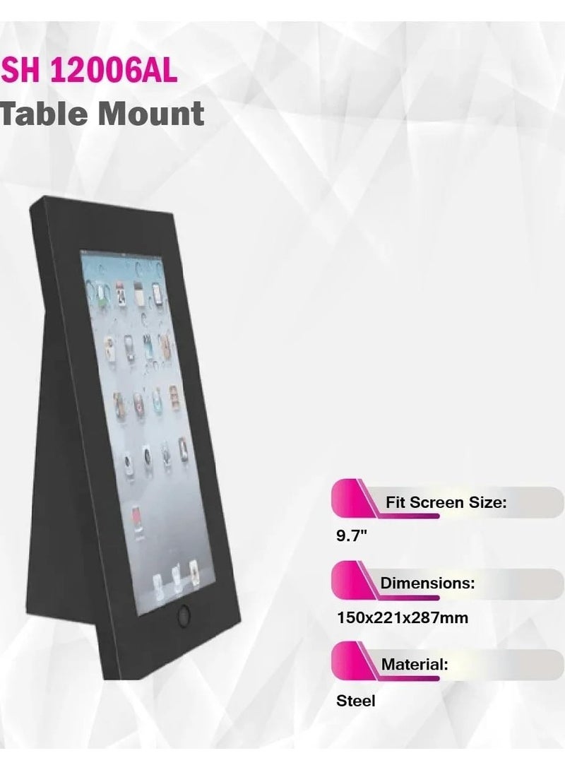 Skilltech Anti-Theft Tablet Mount for Tablet – Lockable Security Enclosure, Adjustable Desk/Wall Mount, White - SH120-06AL. - Image 5