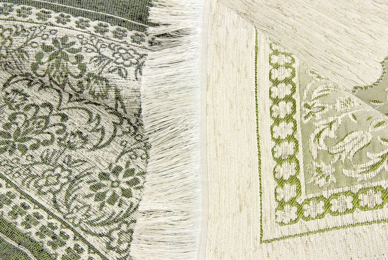 ايهفان Ihvan Mihrap Chenille Luxury Prayer Rug Green