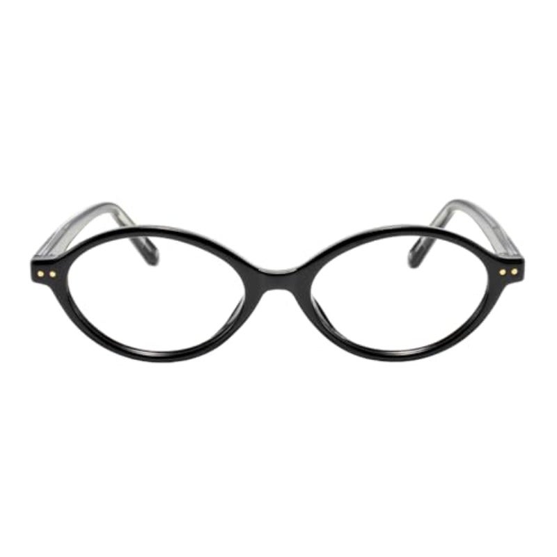 TIJN Olisa Blue Light Blocking Glasses for Women Men Oval Blue Light Frame Gaming Computer Glasses Screen 03. Jet Black M - Image 1