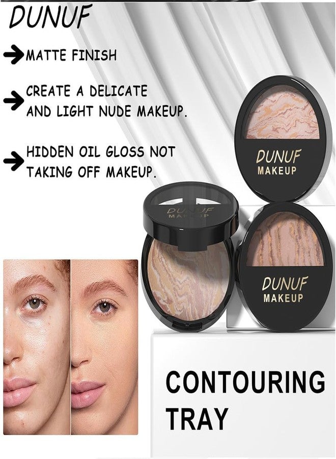 SUAKE Brighten Baked Blush Contour Palette, 2-in-1 Blush & Highlighter Hybrid, Pressed Powder Butter Cream, Marbleized, Intensely Pigmented Natural Finish, Buildable Color, Contour-B05 - Image 4
