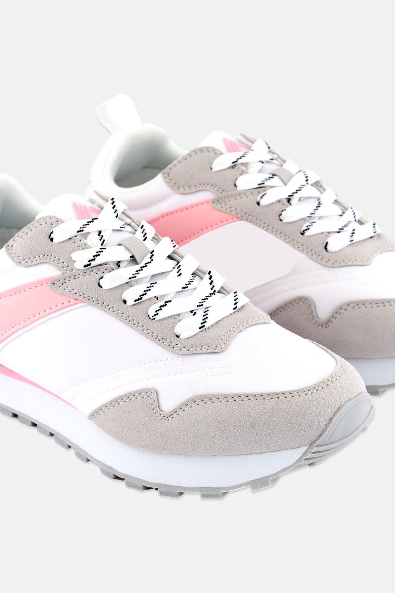 RBX أحذية رياضية للنساء مزودة بأربطة، بيضاء - Image 3