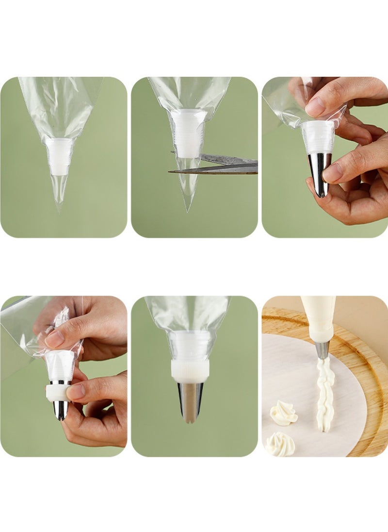 Generic 12inch 100pcs Cake Decorating Disposable Piping Bags with decoration head  - Image 3