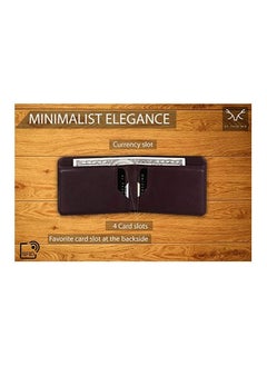 AL FASCINO AL FASCINO Brown Minimalist Slim Leather Wallet  - Image 5