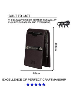 AL FASCINO AL FASCINO Brown Minimalist Slim Leather Wallet  - Image 2