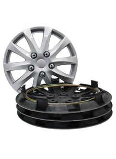 EMTC Pack of 4 EM-3111 Taiwan Wheel Cover | 16" Inch | Silver Universal Nested Style  - Image 3