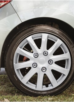 EMTC Pack of 4 EM-3111 Taiwan Wheel Cover | 16" Inch | Silver Universal Nested Style  - Image 4