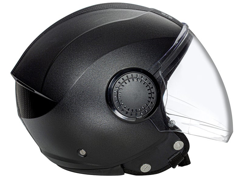Studds Urban Black with Black Strip Open Face Helmet (L) - Image 2