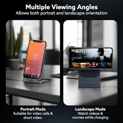 AGARO Elegant Wireless Charger, 15W, Qi-Certified, Charging Stand for iPhone 15/15 Plus/15 Pro/15 Pro Max, 14/14 Plus/14 Pro/14 Pro Max & 13/12/11 Series - Image 4
