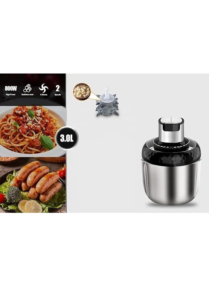 SHIKSHA PATRI SHIKSHA PATRI 3L Electric Meat Grinder Electric Food Processor 4 BiLevel Blades for Chopping Grinding Mincing for Kitchen Vegetable Onion Garlic Salad Baby Food Fruit Nuts Pack of 1  - Image 2