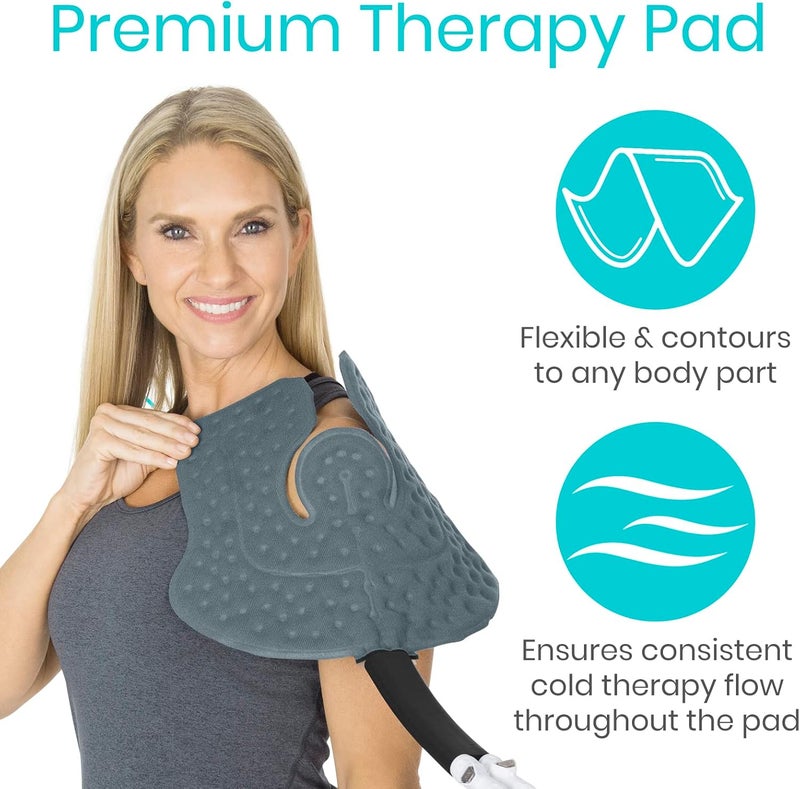 Vive Ice Therapy Machine Replacement Pads  Flexible Ergonomic Reusable Padding for Cold Therapy  Pain Relief System  Knee Shoulder Ankle and Hip Adjustable Device Ice Therapy Machine - Image 4
