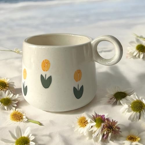 BACKKSPACE RETAIL Ceramic Mugs with Sunflower Imprint Design Set of 1 – 250ml | Perfect for Coffee or Tea Lovers | Food, Microwave and Dishwasher Safe | Ideal for Home, Office, or Gifting - Image 5