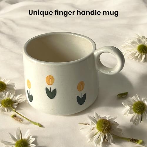 BACKKSPACE RETAIL Ceramic Mugs with Sunflower Imprint Design Set of 1 – 250ml | Perfect for Coffee or Tea Lovers | Food, Microwave and Dishwasher Safe | Ideal for Home, Office, or Gifting - Image 4