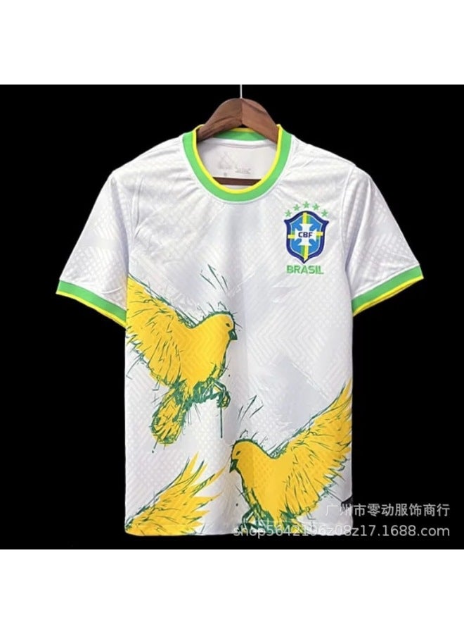 24-25 Brazilian Pigeon White Short Sleeve Football Jersey - Image 1