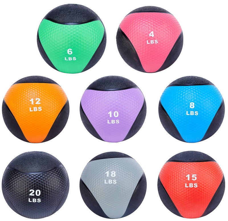 Fitvids Workout Exercise Fitness Weighted Medicine Ball, Wall Ball and Slam Ball​, Medicine Ball​, 4 Pounds - Image 5