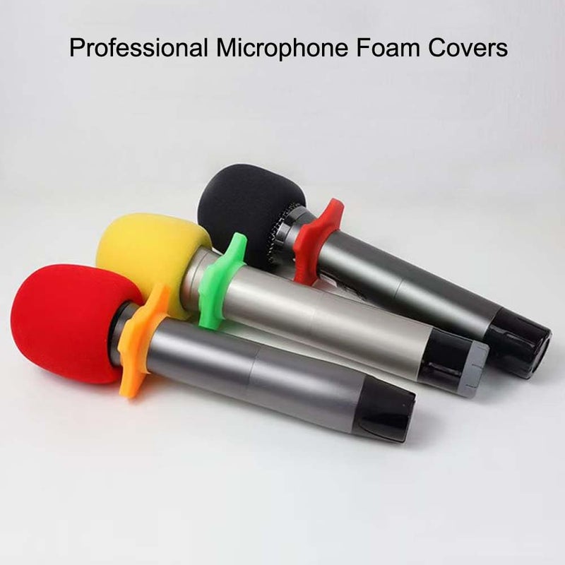 VORTINIOUS Thick Microphone Cover,Foam Mic Covers Windscreen Suitable for Most Standard Handheld Stage Microphone,Reusable Foam Covers (5 Pack) - Image 5