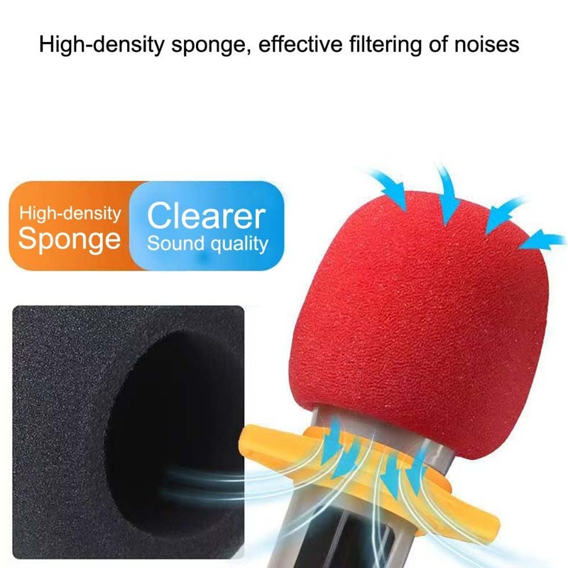 VORTINIOUS Thick Microphone Cover,Foam Mic Covers Windscreen Suitable for Most Standard Handheld Stage Microphone,Reusable Foam Covers (5 Pack) - Image 3