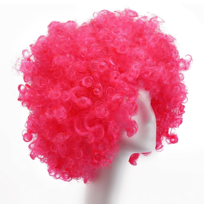MapofBeauty MapofBeauty 35cm Fashion Holiday Fluffy Funny Show Clown Wig (Pink)  - Image 4
