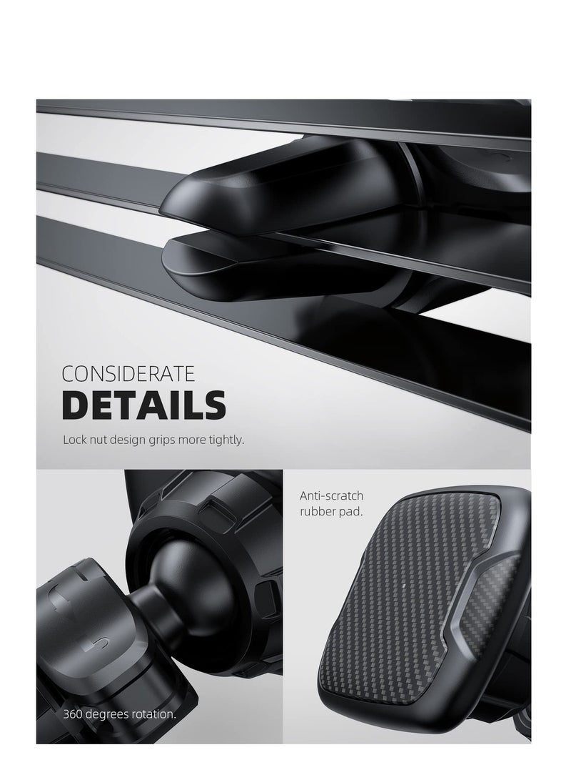 Excefore Car Magnetic Phone Holder, Magnetic Car Mount, with 6 Strong Magnets, Vent Cell Phone Holder Mount, Cell Phone Holder for Car Case Friendly for All Smartphones (Black) - Image 4