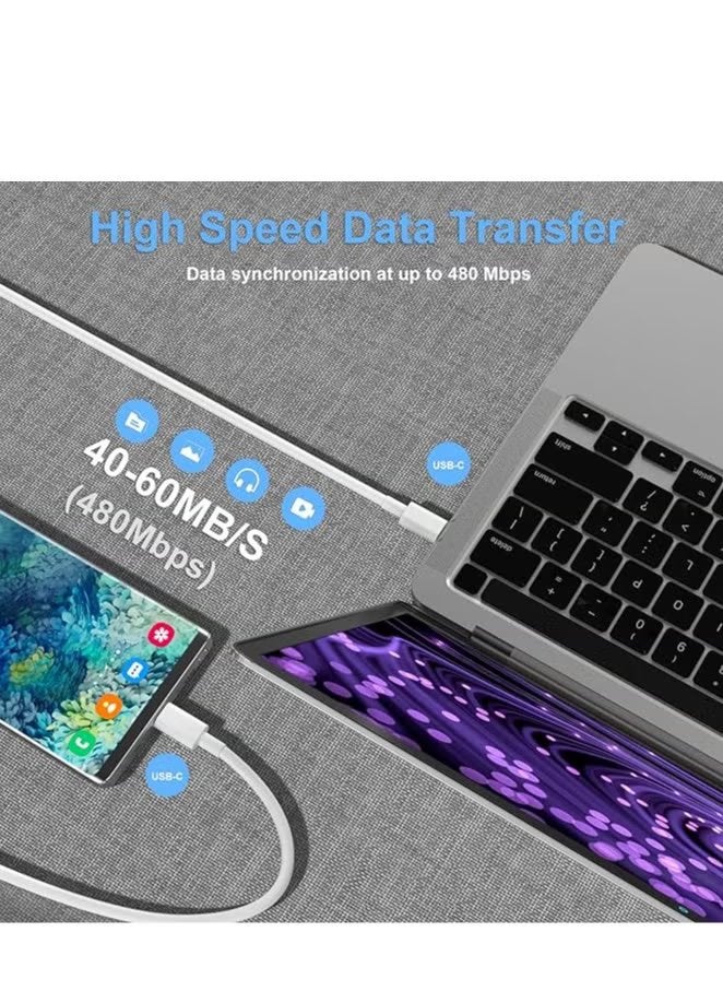 High quality iPhone charger 60W Type C to Type C cable provides fast charging and excellent performance for iPhone 15 and 16 High quality performance is ideal for data syncing