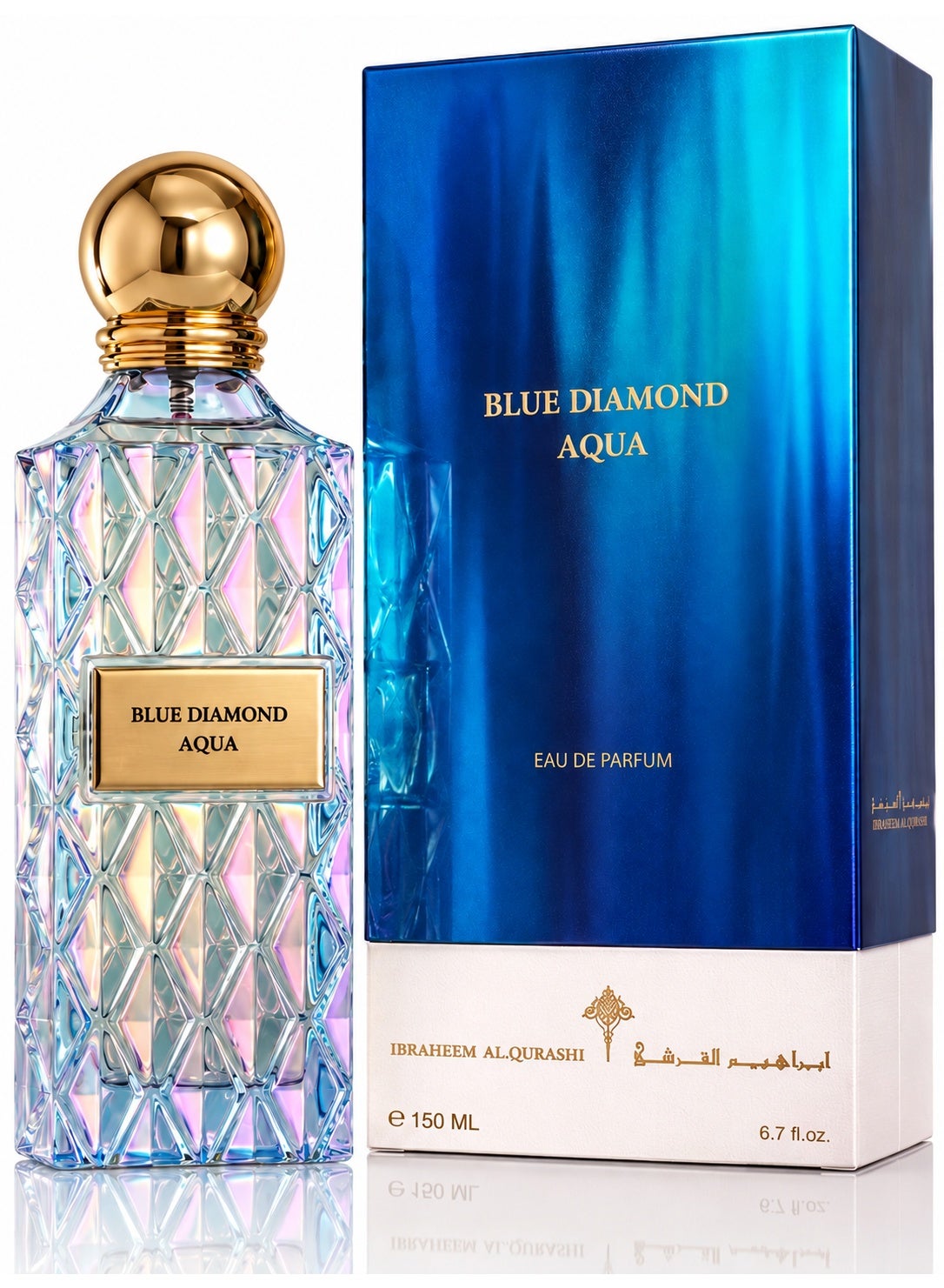 Blue Diamond Aqua 150ML Luxury Fresh Aquatic Long Lasting Unisex Perfume | Premium Arabic Fragrance For Men & Women
