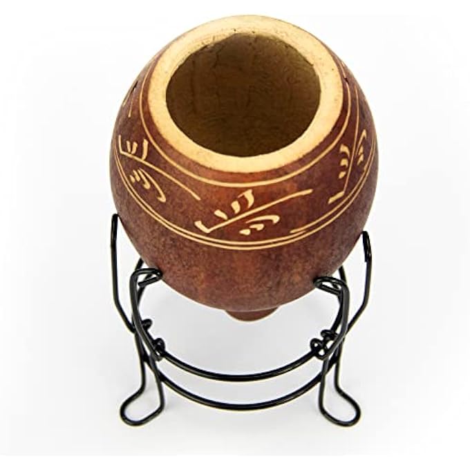 تيلاند كاليباس متين ودقيق مع حامل لمحبي حصيرة اليربا 350 مل بني - Image 3