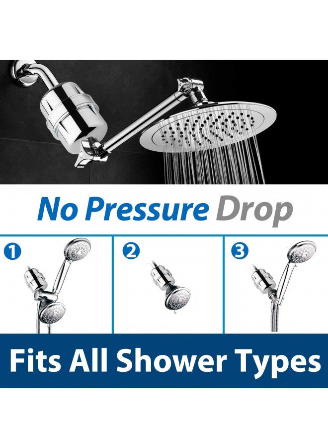 iSpring SF3S 15-Stage High Output Universal Shower Filter with Replaceable Cartridge, Better Skin, Softer Hair, and Stronger Nails, Chrome - Image 3
