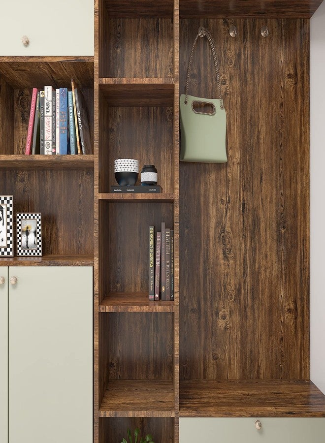 CRE8TIVE Brown Wood Contact Paper 24"x118" Faux Wood Peel and Stick Wallpaper Self Adhesive Waterproof Rustic Wood Look Paper Roll Textured Thick Vinyl Film for Countertops Cabinets Dresser Furniture - Image 4