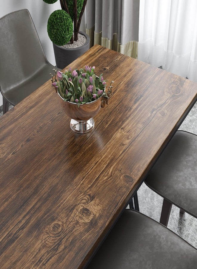 CRE8TIVE Brown Wood Contact Paper 24"x118" Faux Wood Peel and Stick Wallpaper Self Adhesive Waterproof Rustic Wood Look Paper Roll Textured Thick Vinyl Film for Countertops Cabinets Dresser Furniture - Image 3
