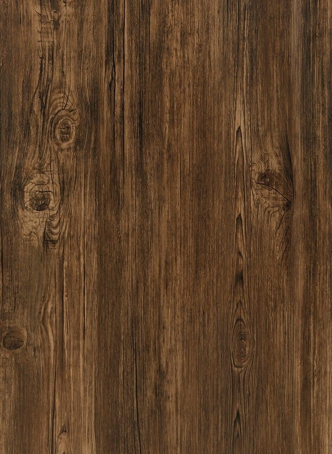 CRE8TIVE Brown Wood Contact Paper 24"x118" Faux Wood Peel and Stick Wallpaper Self Adhesive Waterproof Rustic Wood Look Paper Roll Textured Thick Vinyl Film for Countertops Cabinets Dresser Furniture - Image 1