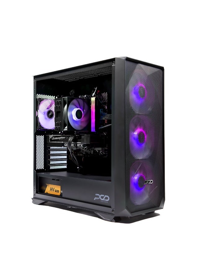 STELLAR Gaming PC High Performance with Intel Core i5-12400F Processor/16GB RAM/1TB SSD/8GB NVIDIA GeForce RTX 4060TI Graphics Card/Windows 11 Pro/Black