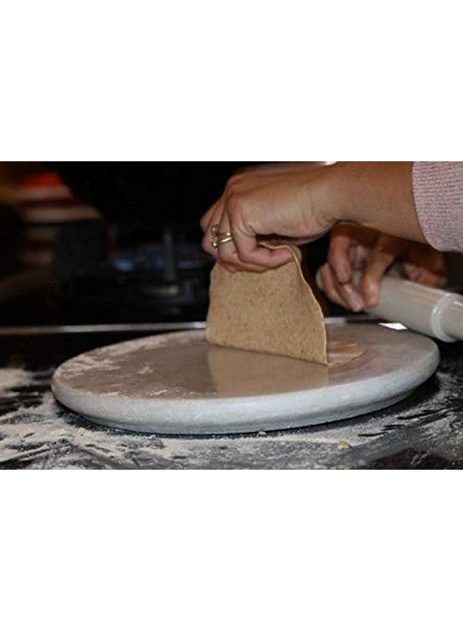 RJ kitchenware Store RJ kitchenware Store marble white marble chakla roti maker for kitchen 10 inch Chapati/roti/papad/fulka/bread maker rolling stone boards (white)  - Image 4