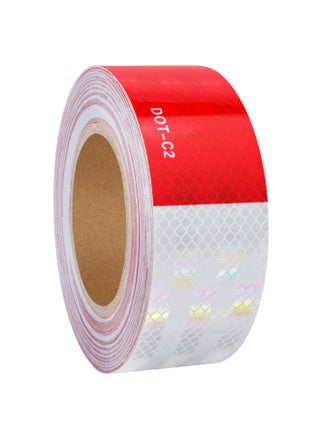 Tylife Dot-C2 Reflective Safety Tape 2 In X 75Ft Waterproof Red And White Adhesive Reflector Tape Conspicuity Tape Reflective Stickers For Trailers Rv Camper Boat Trailers Rv Camper Boat - pzsku/Z6349B9920D7941EB0754Z/45/_/1719984963/d409e02e-334b-41e5-952d-cd5006c12455