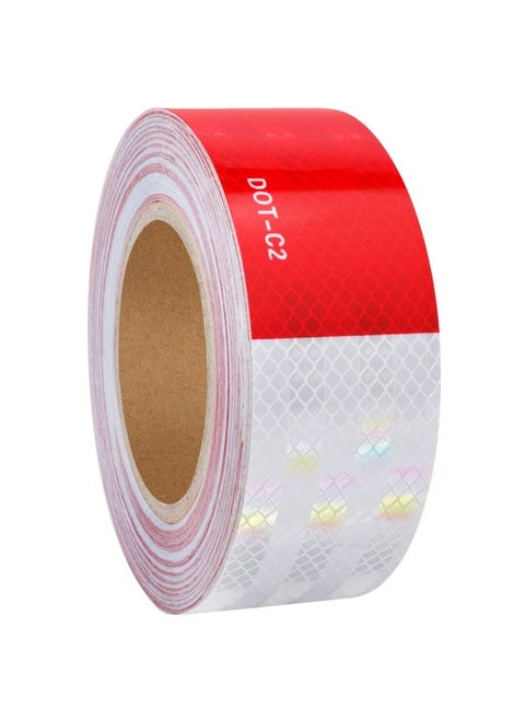 Tylife Dot-C2 Reflective Safety Tape 2 In X 75Ft Waterproof Red And White Adhesive Reflector Tape Conspicuity Tape Reflective Stickers For Trailers Rv Camper Boat Trailers Rv Camper Boat