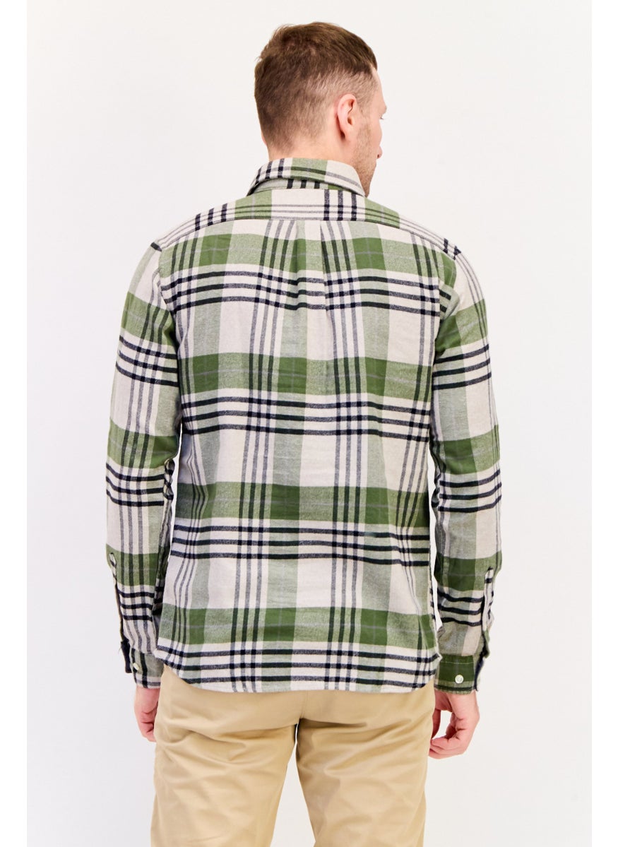 Jack Jones Men Regular Fit Long Sleeve Plaid Casual Shirt, Multicolor  - Image 4