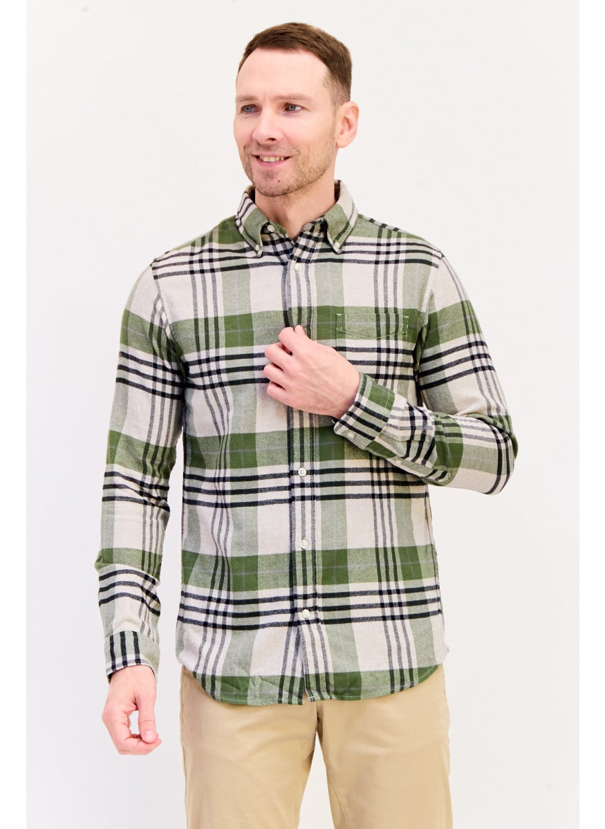 Jack Jones Men Regular Fit Long Sleeve Plaid Casual Shirt, Multicolor  - Image 1