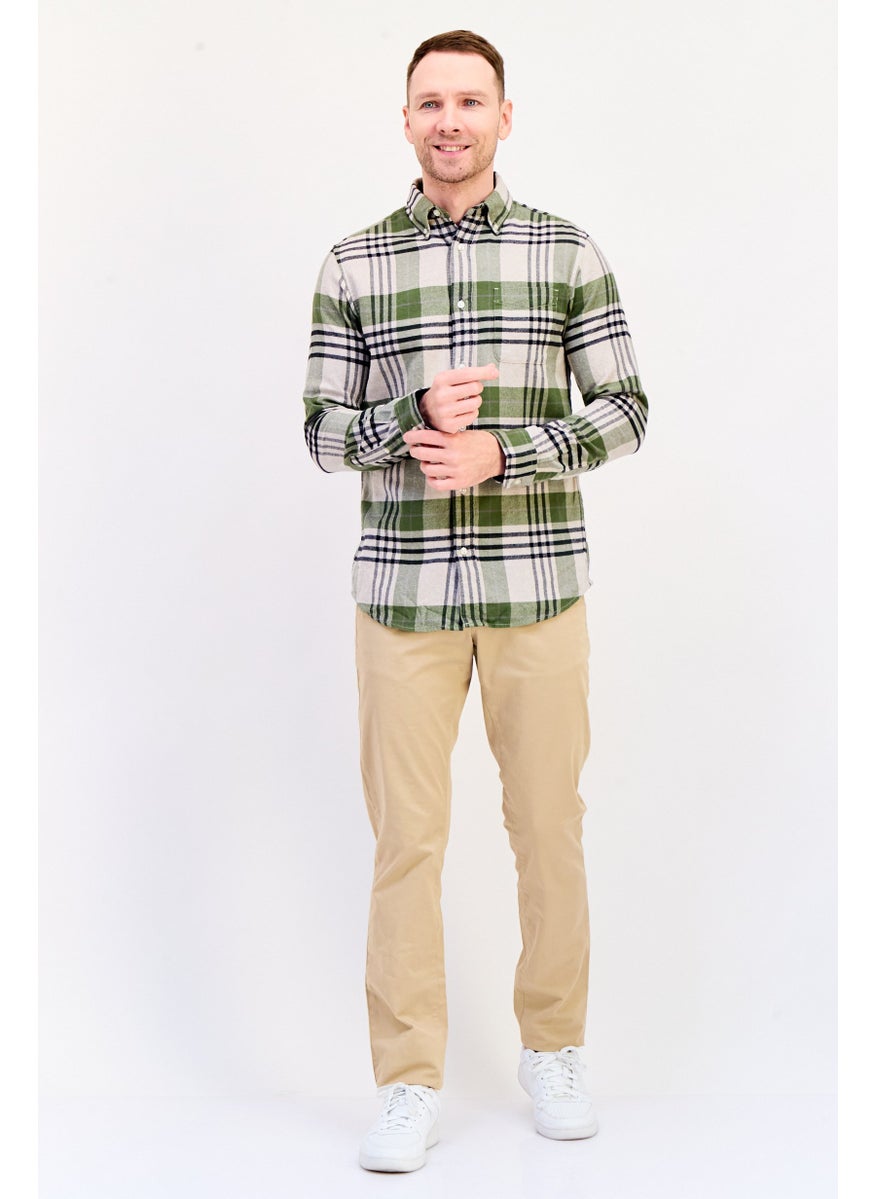 Jack Jones Men Regular Fit Long Sleeve Plaid Casual Shirt, Multicolor  - Image 2