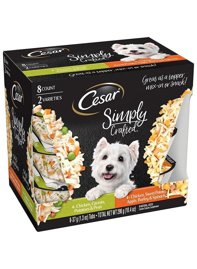 Cesar Simply Crafted Chicken, Carrots, Sweet Potato, Barley & Spinach Variety Pack Adult Wet Dog Food, 1.3 Oz., Count Of 8 - Image 2
