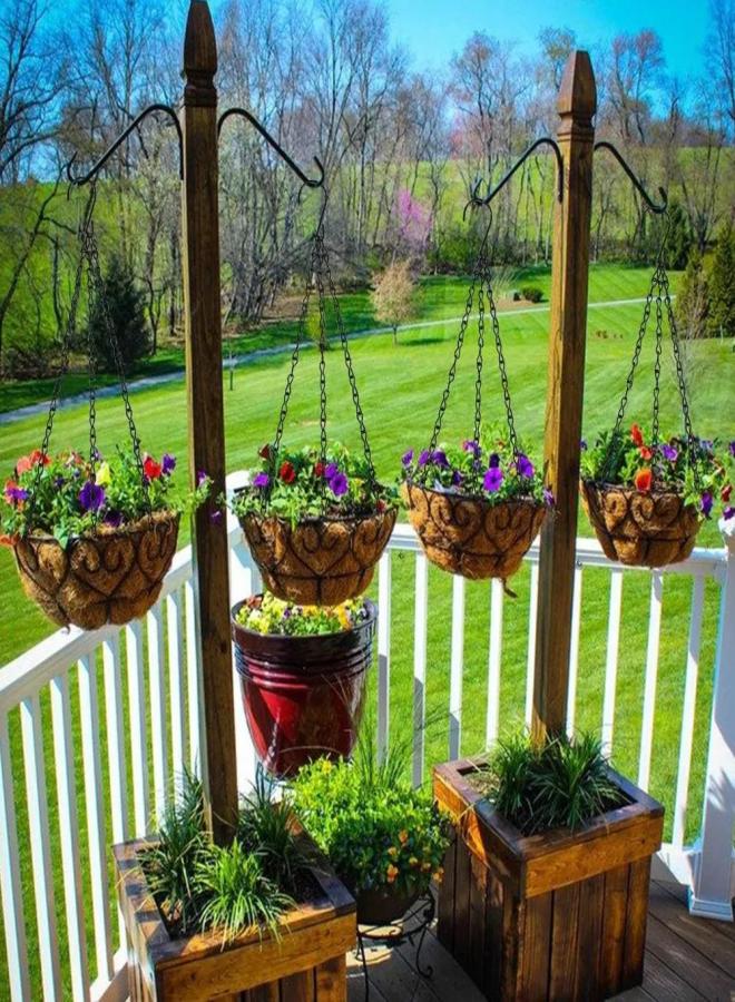 Flower pot hanging chain hook hanging flower bed plant hook S hook metal horticultural flower basket hanging chain 40cm - Image 2