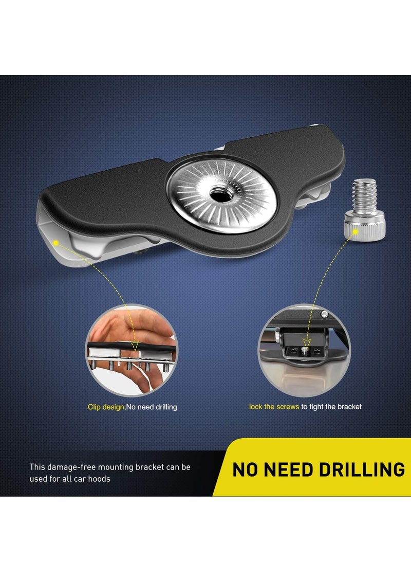 Excefore Led Light Bar Mounting Brackets, 2pcs Universal Hood Led Work Light Led Pods Mount Bracket Clamp Holder for Suv Truck off Road Installed No Need Drilling - Image 3