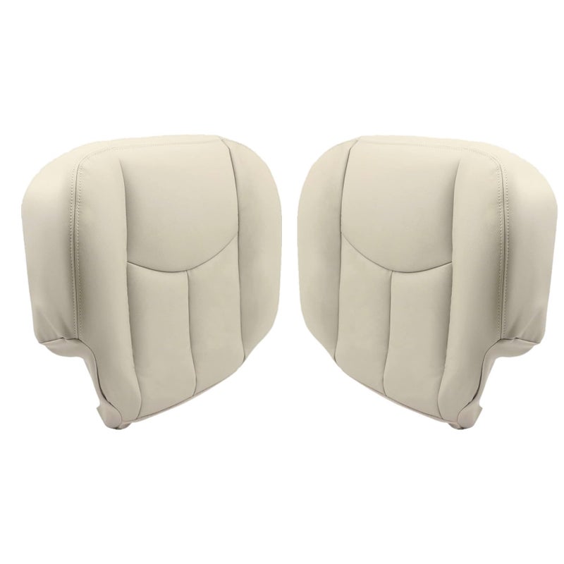 Priprilod Microfiber Leather 522 or 52i Light Tan Driver Side Bottom Passenger Side Bottom Replacement Seat Cover Compatible with Chevy Tahoe Suburban GMC Yukon XL 2003 2004 2005 2006
