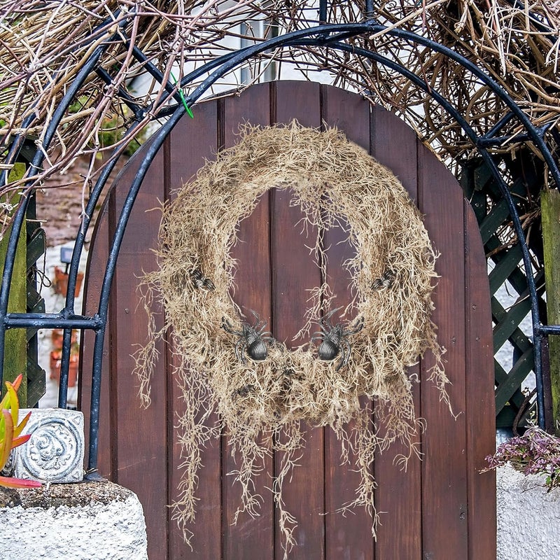 Giegxin 6 Pack Spanish Moss 41" Succulents Faux Moss Artificial Succulent Plants Fake Vines Hanging Plants for Potted Artificial Hanging Garland for Halloween Indoor Outdoor (Brown) - Image 3
