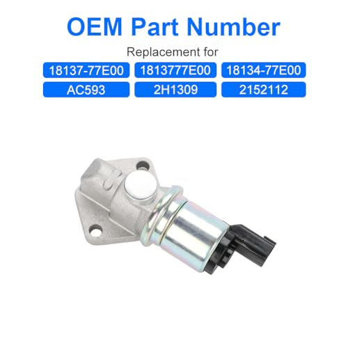 zayody Fuel Injection Idle Air Control Valve Compatible with Suzuki Aerio 20022003 Esteem 19992002 Sidekick 19961998 Auxiliary Air Valve Replacement for 1813777E00 1813777E00 1813477E00 AC593 - Image 3