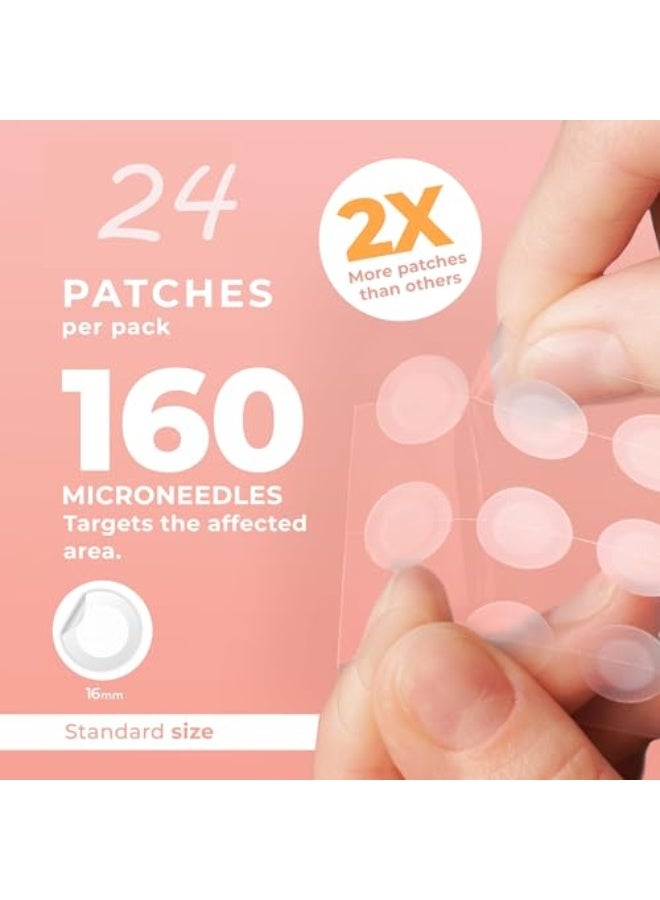 Hitworker Micro Needle Pimple Patch (24 Pack) - Hydrocolloid Micropoint Pimple Patch For Acne & Pimples, Eliminate Pimples Overnight, Micro dart Patch, Micro Dart Pimple Patches - Image 2
