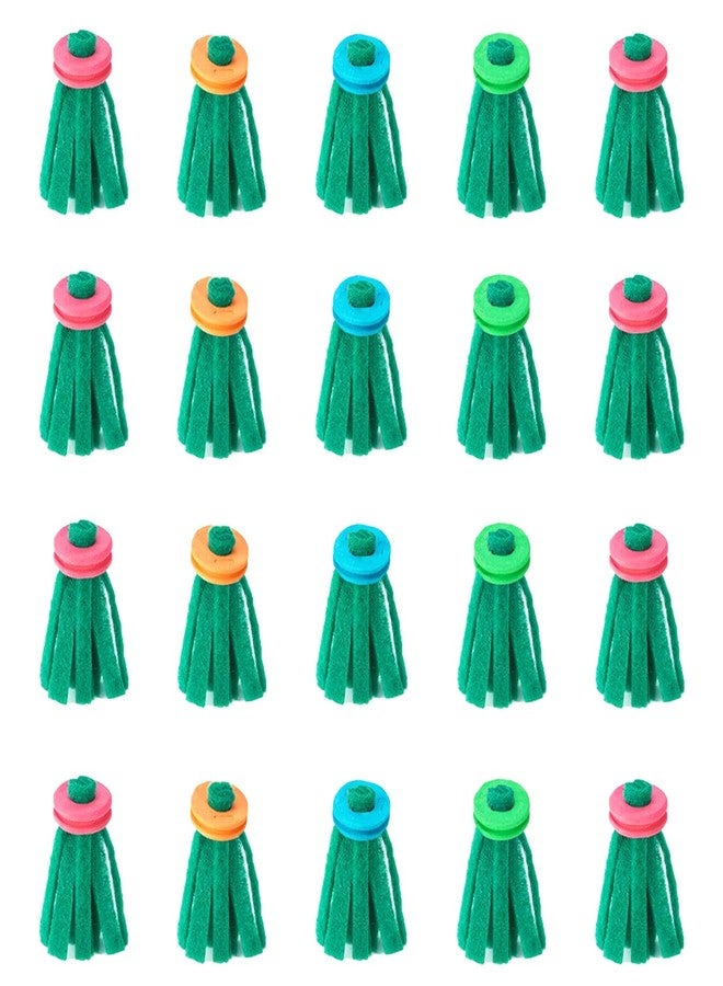 TTFdacai 20 Pcs Fish Spawning Mops for Aquarium Replacement Breeder Mop Floating Fish Spawn Breeding Mop for Fish Tank Aquarium Fry Hiding Decorations (Random Color) - Image 1