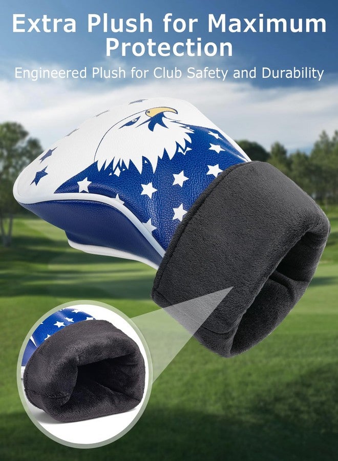 Fitense Golf Head Covers, 3 Pack Golf Club Head Covers USA Stars and Stripes, Velour Lined for Extra Club Protection, Designed to Fit All Woods and Drivers Velour Lined (1,3,5) - Image 3