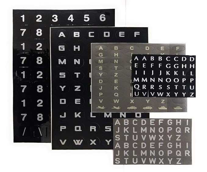ADD GEAR Alphabets and Numbers Name-Initial Vinyl Stickers Combo of 5 Sets - (4 Sets of A - Z) + (1 Set of Numbers) - Decal, for Inventory, Storage, Organizing, Tool Box, Lockers, Briefcase (Pack of 2 Sets) - Image 5