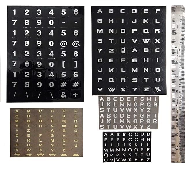 ADD GEAR Alphabets and Numbers Name-Initial Vinyl Stickers Combo of 5 Sets - (4 Sets of A - Z) + (1 Set of Numbers) - Decal, for Inventory, Storage, Organizing, Tool Box, Lockers, Briefcase (Pack of 2 Sets) - Image 2