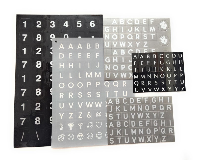 ADD GEAR Alphabets and Numbers Name-Initial Vinyl Stickers Combo of 5 Sets - (4 Sets of A - Z) + (1 Set of Numbers) - Decal, for Inventory, Storage, Organizing, Tool Box, Lockers, Briefcase (Pack of 2 Sets) - Image 3